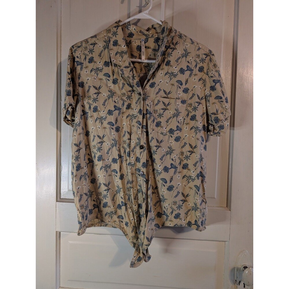 Kuhl Women’s Size XL Medium Floral Print Button Up Shirt Outdoor Cottage Prairie